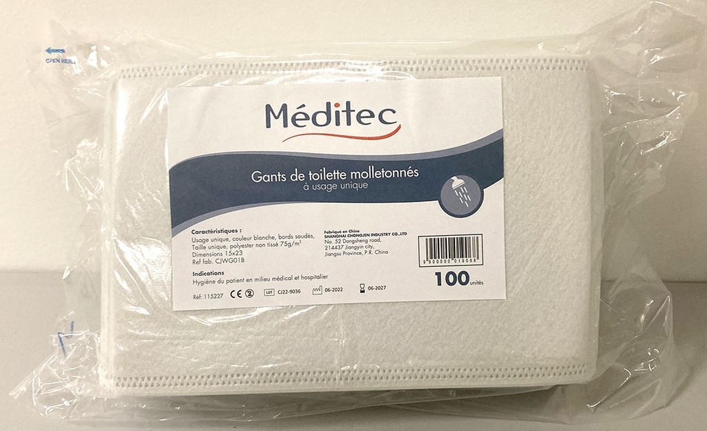 GANT TOILETTE MEDITEC 75GRS 15X23CM S100